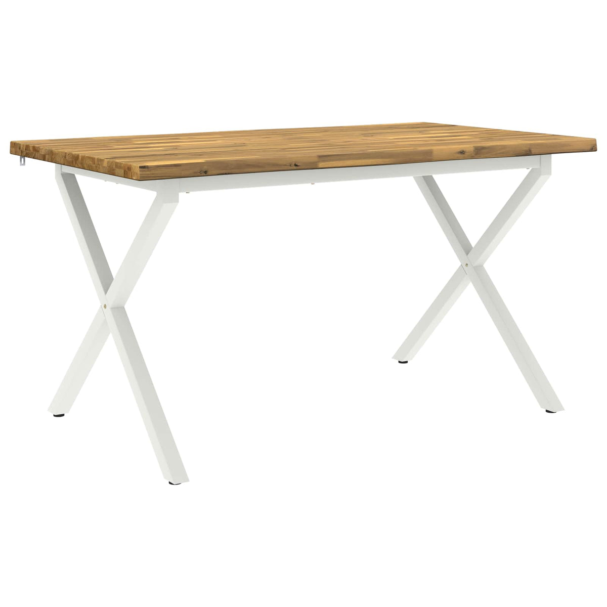 Τραπέζι Φαγητού με Ζωντανό Χείλος 140 x 80 x 75 cm Λευκό - Pakobazaar
