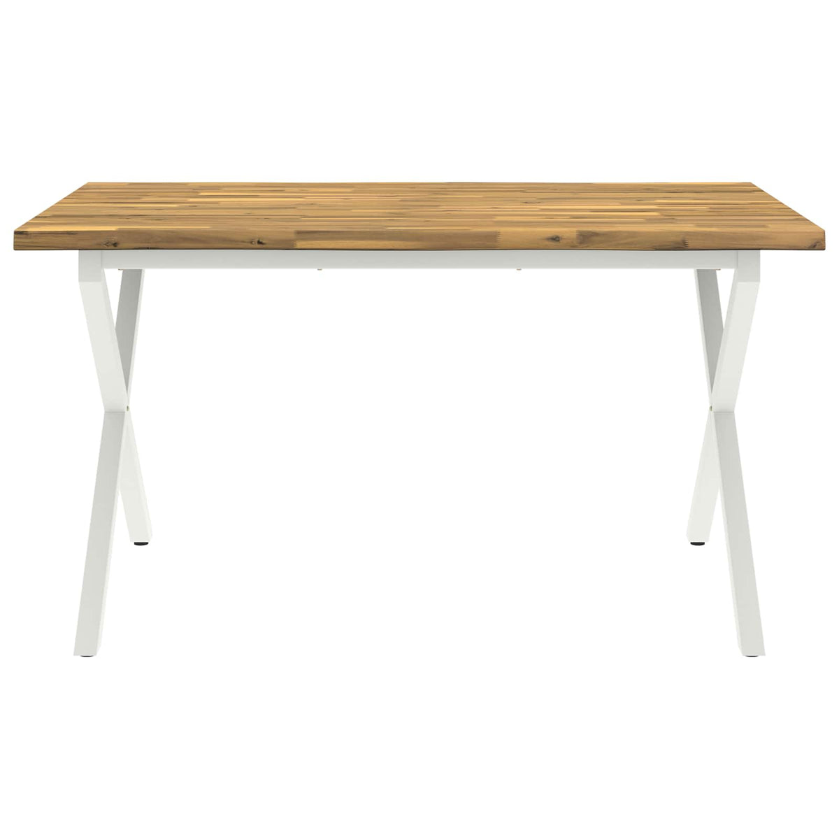 Τραπέζι Φαγητού με Ζωντανό Χείλος 140 x 80 x 75 cm Λευκό - Pakobazaar