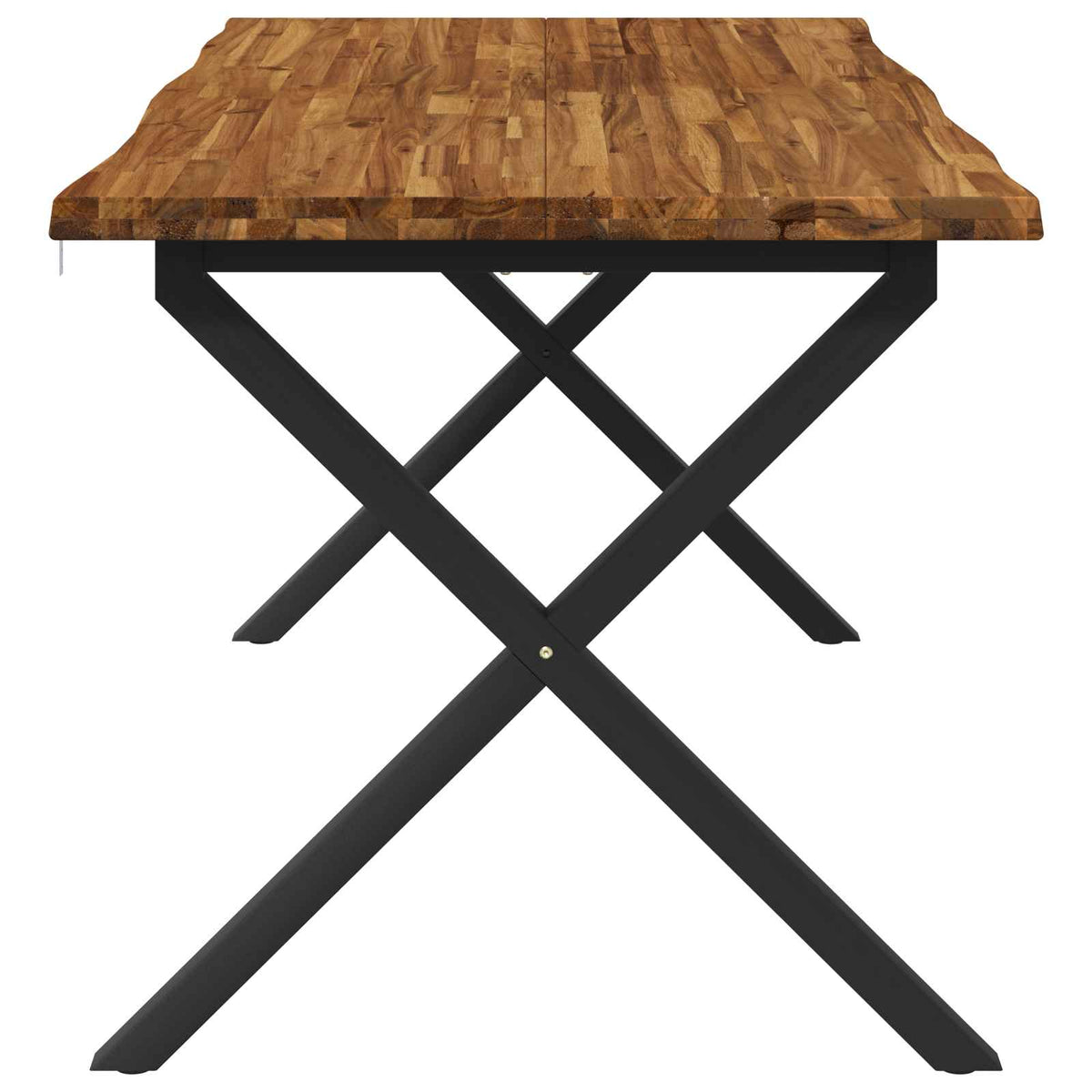 Τραπέζι Φαγητού με Ζωντανό Χείλος 160 x 80 x 75 cm Φυσικό - Pakobazaar