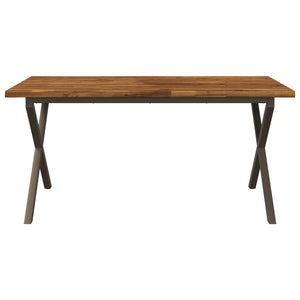 Τραπέζι Φαγητού με Ζωντανό Χείλος 160 x 80 x 75 cm Φυσικό - Pakobazaar
