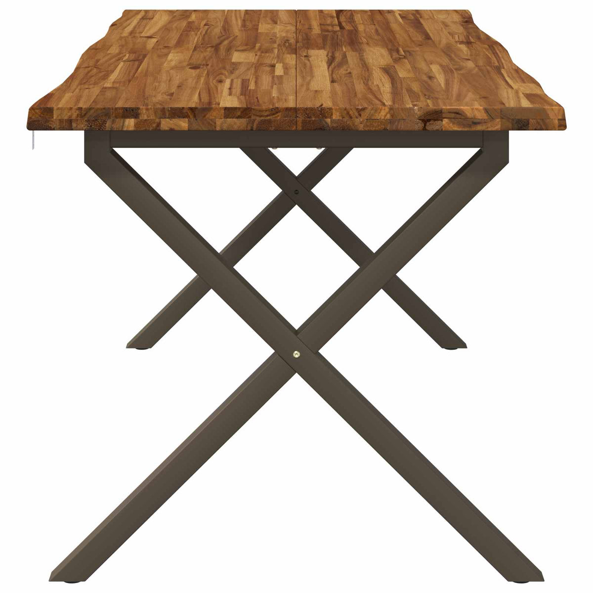 Τραπέζι Φαγητού με Ζωντανό Χείλος 160 x 80 x 75 cm Φυσικό - Pakobazaar