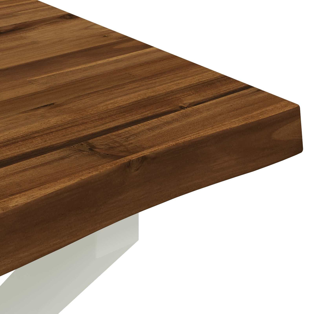 Τραπέζι Φαγητού με Ζωντανό Χείλος 160 x 80 x 75 cm Φυσικό - Pakobazaar