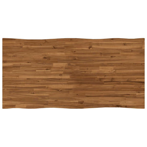 Τραπέζι Φαγητού με Ζωντανό Χείλος 160 x 80 x 75 cm Φυσικό - Pakobazaar
