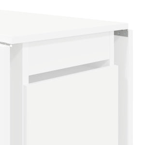 Τραπέζι φαγητού 2 pcs 140 x 80 x 77 cm Επεξεργασμένο Ξύλο Λευκό - Pakobazaar