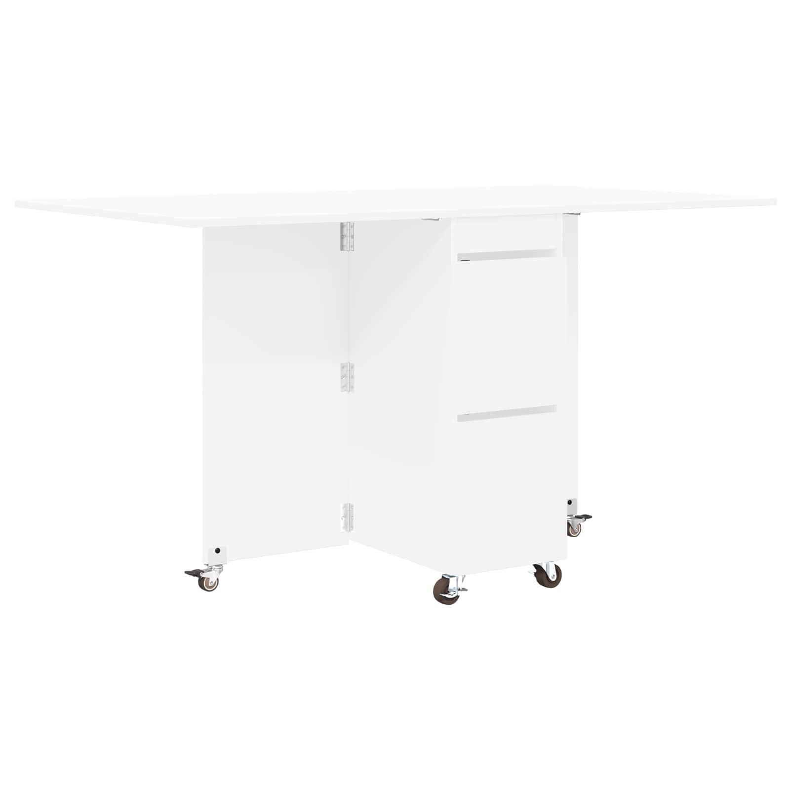 Τραπέζι φαγητού 2 pcs 140 x 80 x 77 cm Επεξεργασμένο Ξύλο Λευκό - Pakobazaar
