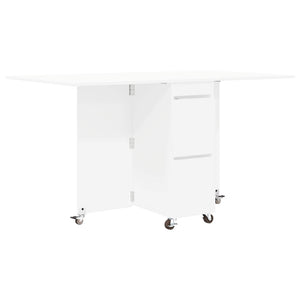 Τραπέζι φαγητού 2 pcs 140 x 80 x 77 cm Επεξεργασμένο Ξύλο Λευκό - Pakobazaar