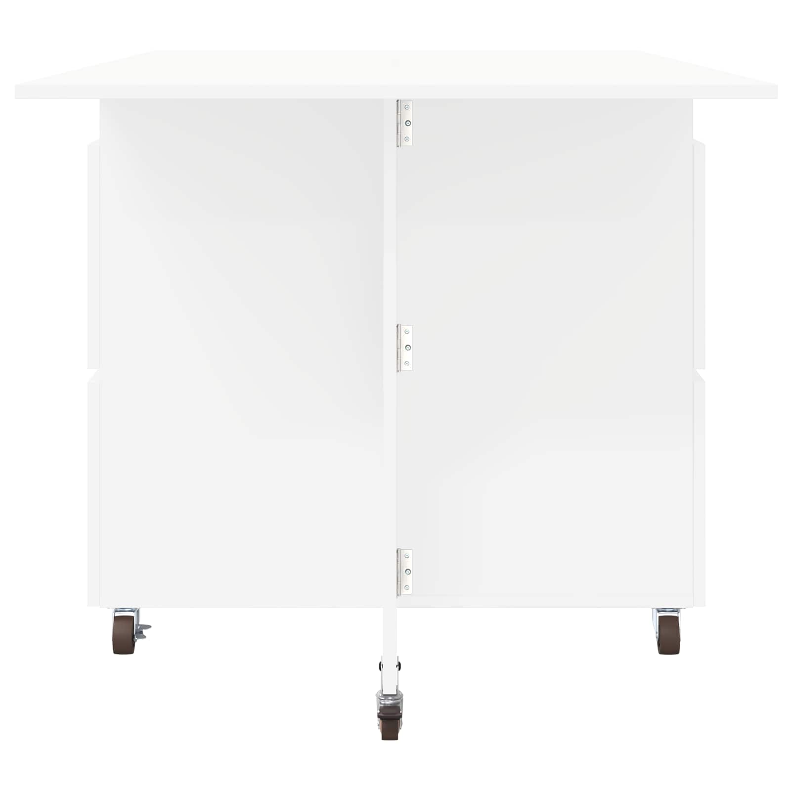 Τραπέζι φαγητού 2 pcs 140 x 80 x 77 cm Επεξεργασμένο Ξύλο Λευκό - Pakobazaar