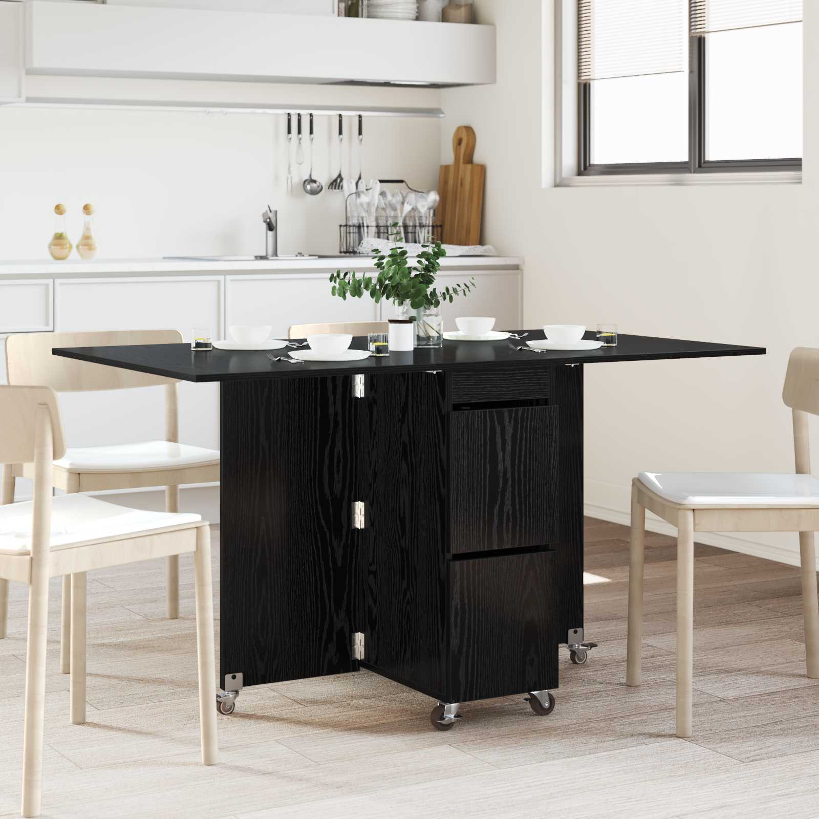 Τραπέζι φαγητού 2 pcs 140 x 80 x 77 cm Επεξεργασμένο Ξύλο - Pakobazaar