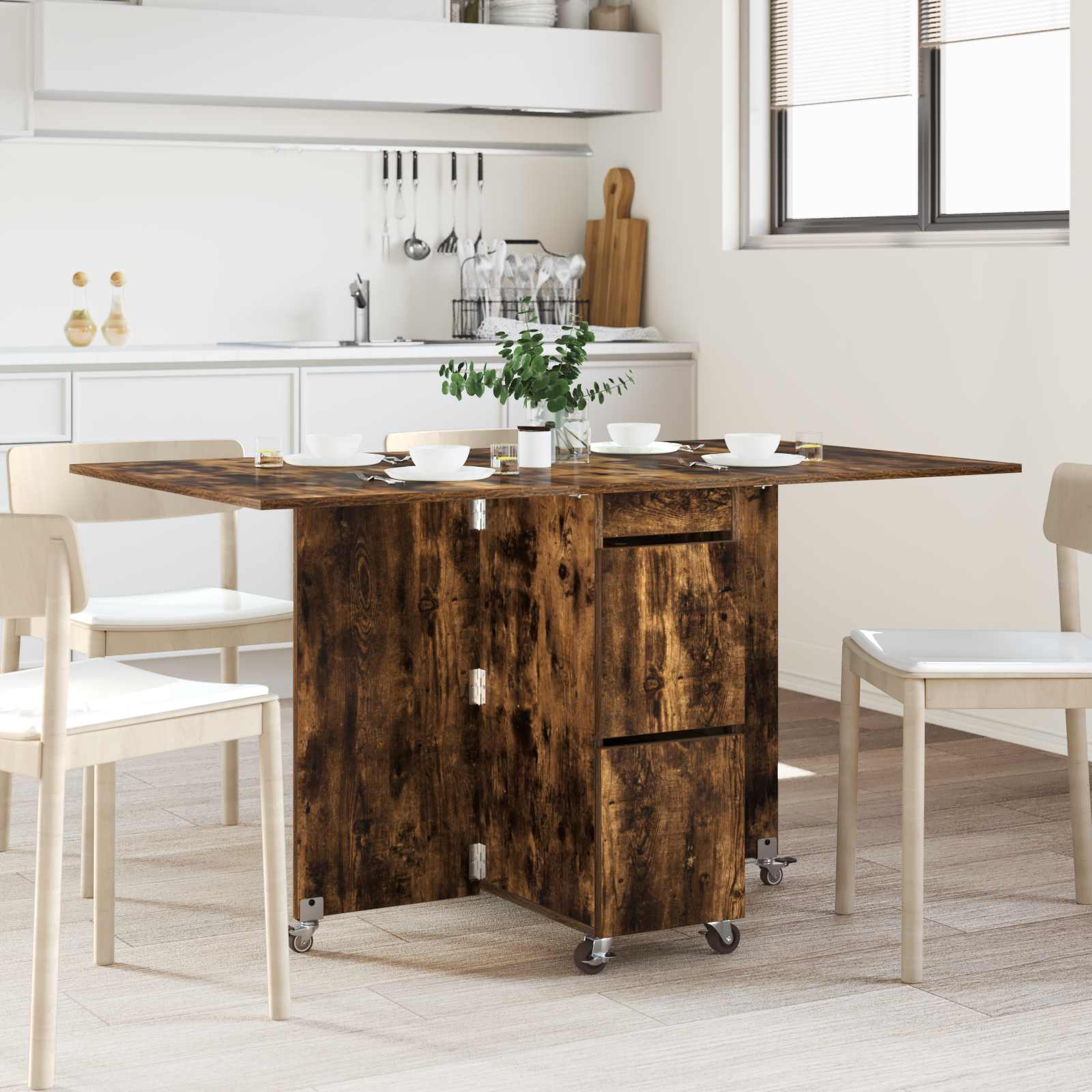 Τραπέζι φαγητού 2 pcs 140 x 80 x 77 cm Επεξεργασμένο Ξύλο - Pakobazaar
