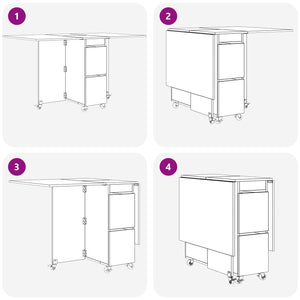 Τραπέζι φαγητού 2 pcs 140 x 80 x 77 cm Επεξεργασμένο Ξύλο - Pakobazaar
