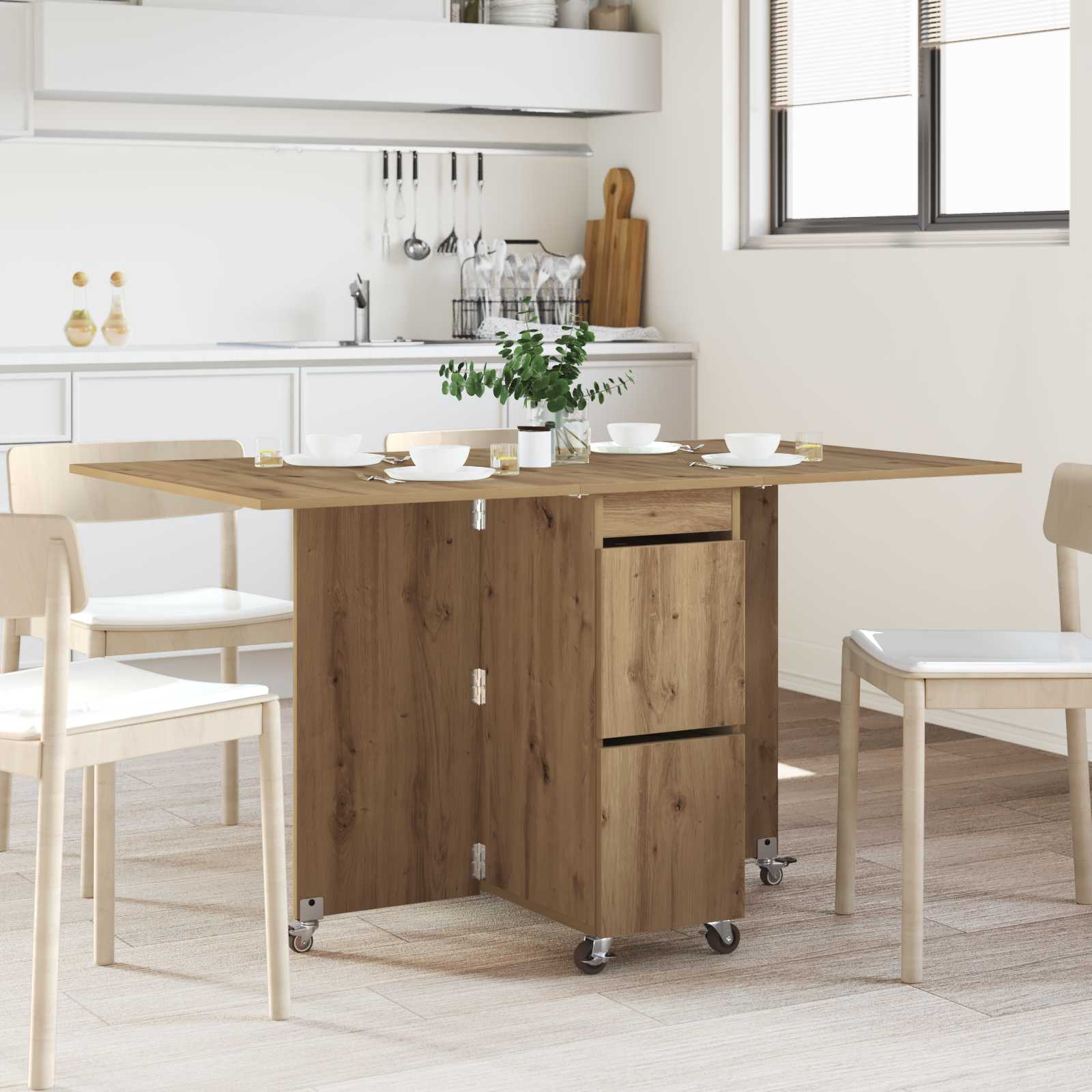 Τραπέζι φαγητού 2 pcs 140 x 80 x 77 cm Επεξεργασμένο Ξύλο - Pakobazaar
