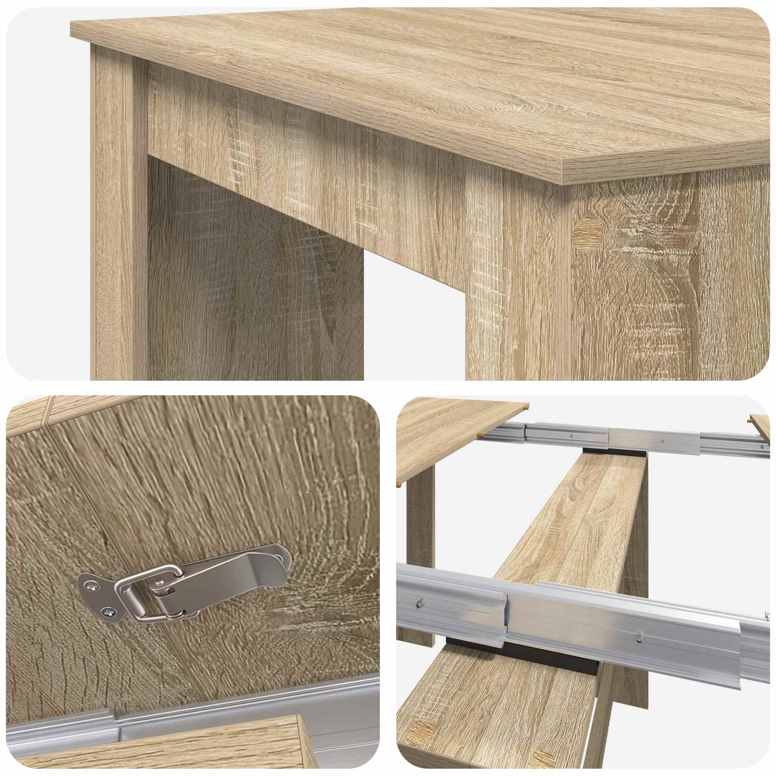 Τραπέζι φαγητού 180 x 85 x 75 εκ Επεξεργασμένο Ξύλο Sonoma Δρυς - Pakobazaar