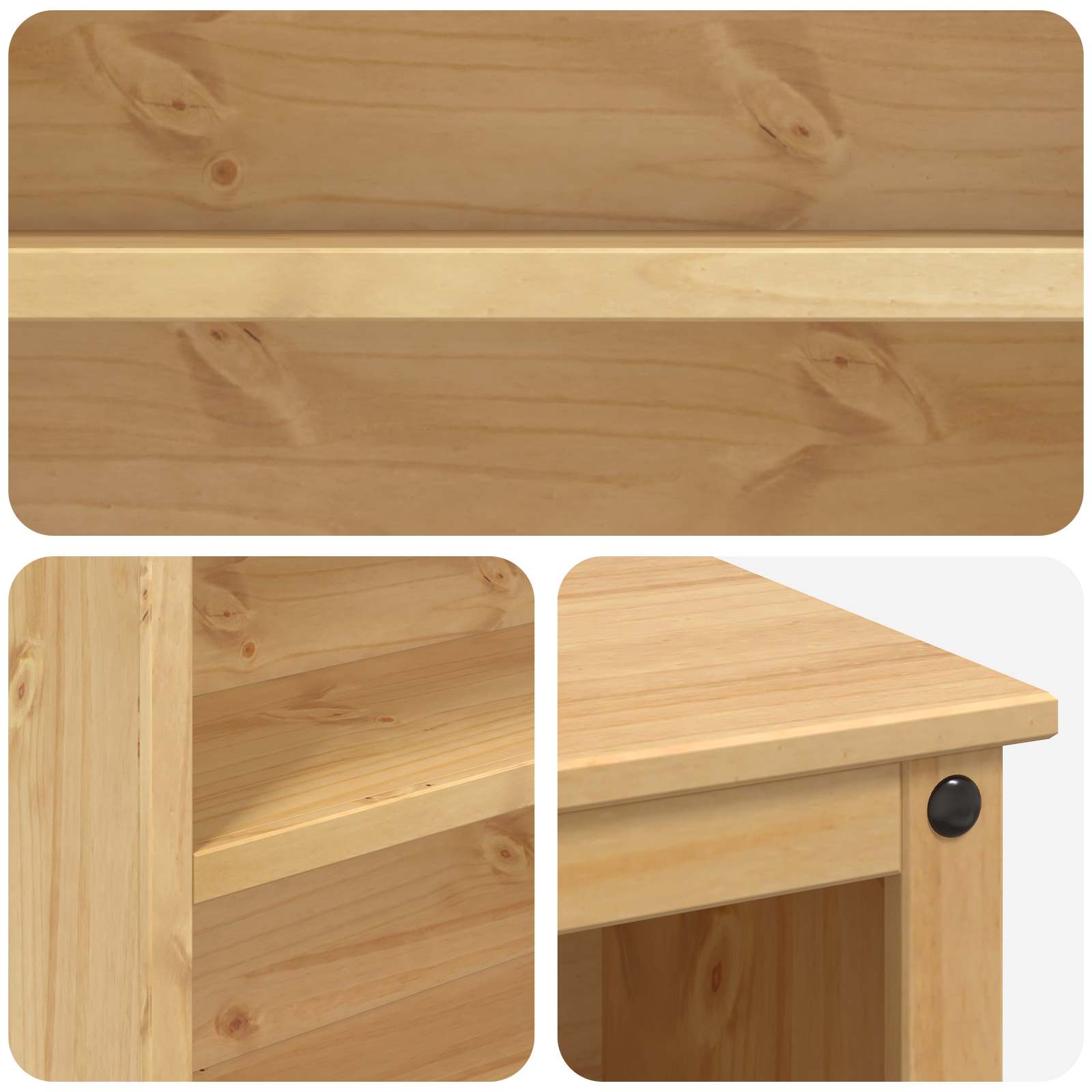 Καρότσι Κουζίνας 2 pcs Κερί Μέλι 112 x 77 x 91,5 cm Μασίφ Πεύκο - Pakobazaar