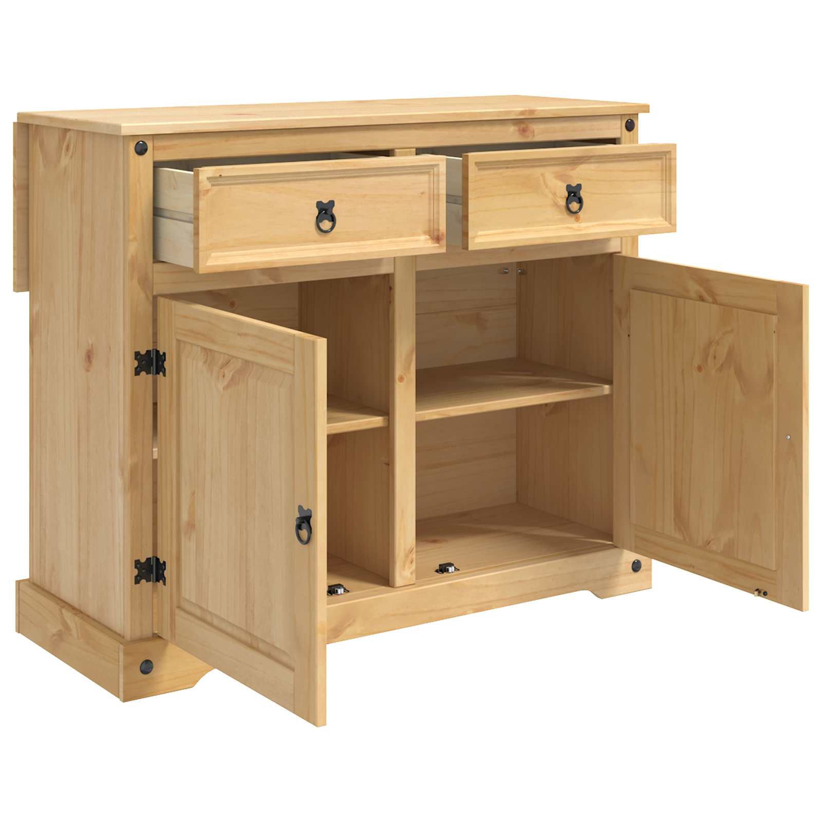 Καρότσι Κουζίνας 2 pcs Κερί Μέλι 112 x 70 x 91,5 εκ Μασίφ Πεύκο - Pakobazaar
