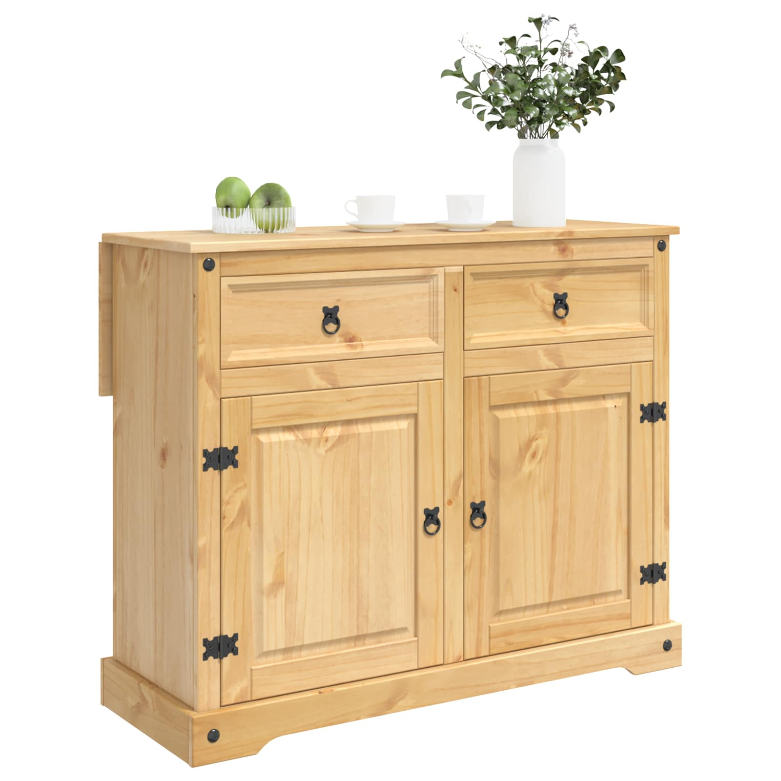 Καρότσι Κουζίνας 2 pcs Κερί Μέλι 112 x 70 x 91,5 εκ Μασίφ Πεύκο - Pakobazaar