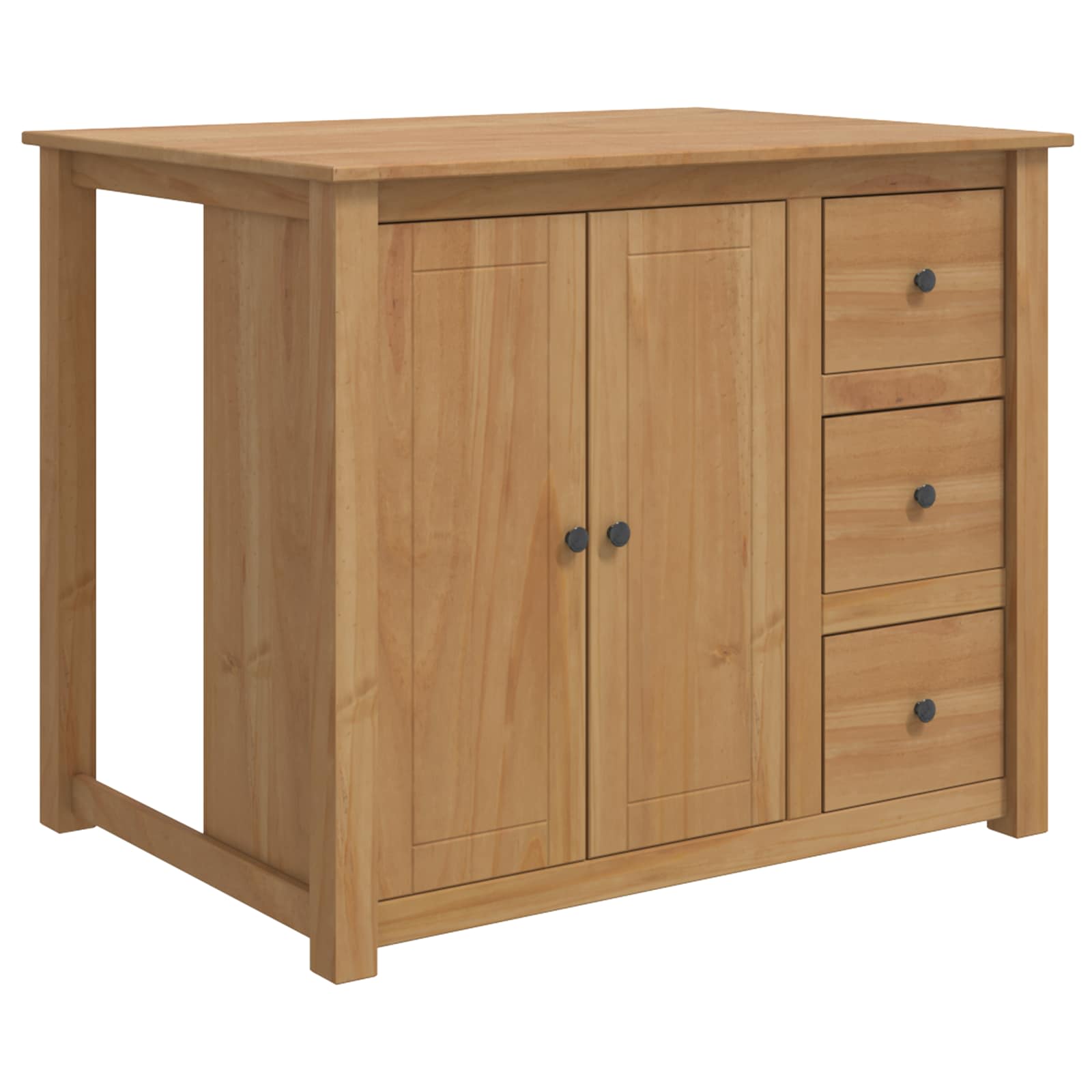 Καρότσι Κουζίνας PANAMA 2 pcs Κερί Μέλι 112 x 77 x 90 εκ - Pakobazaar