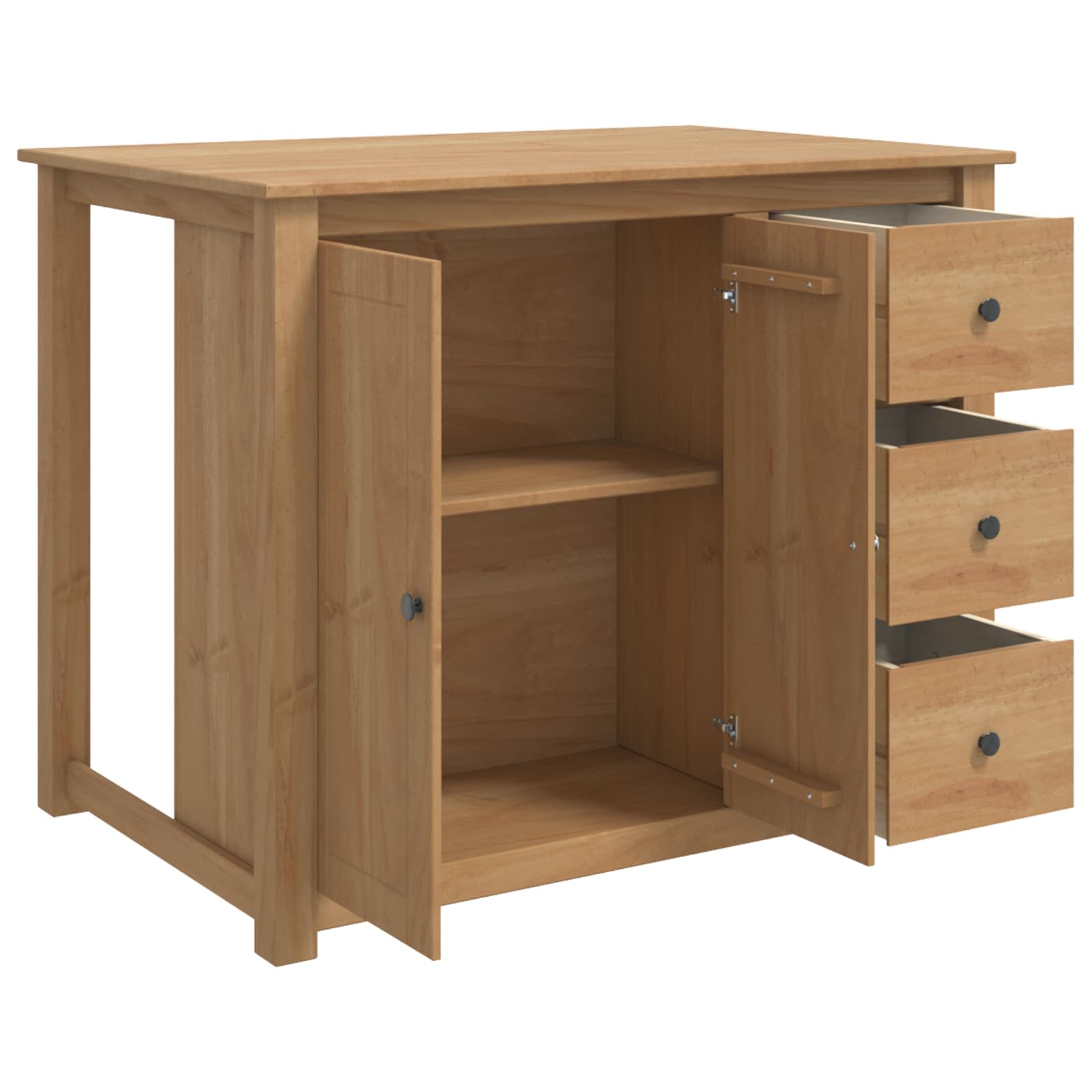 Καρότσι Κουζίνας PANAMA 2 pcs Κερί Μέλι 112 x 77 x 90 εκ - Pakobazaar