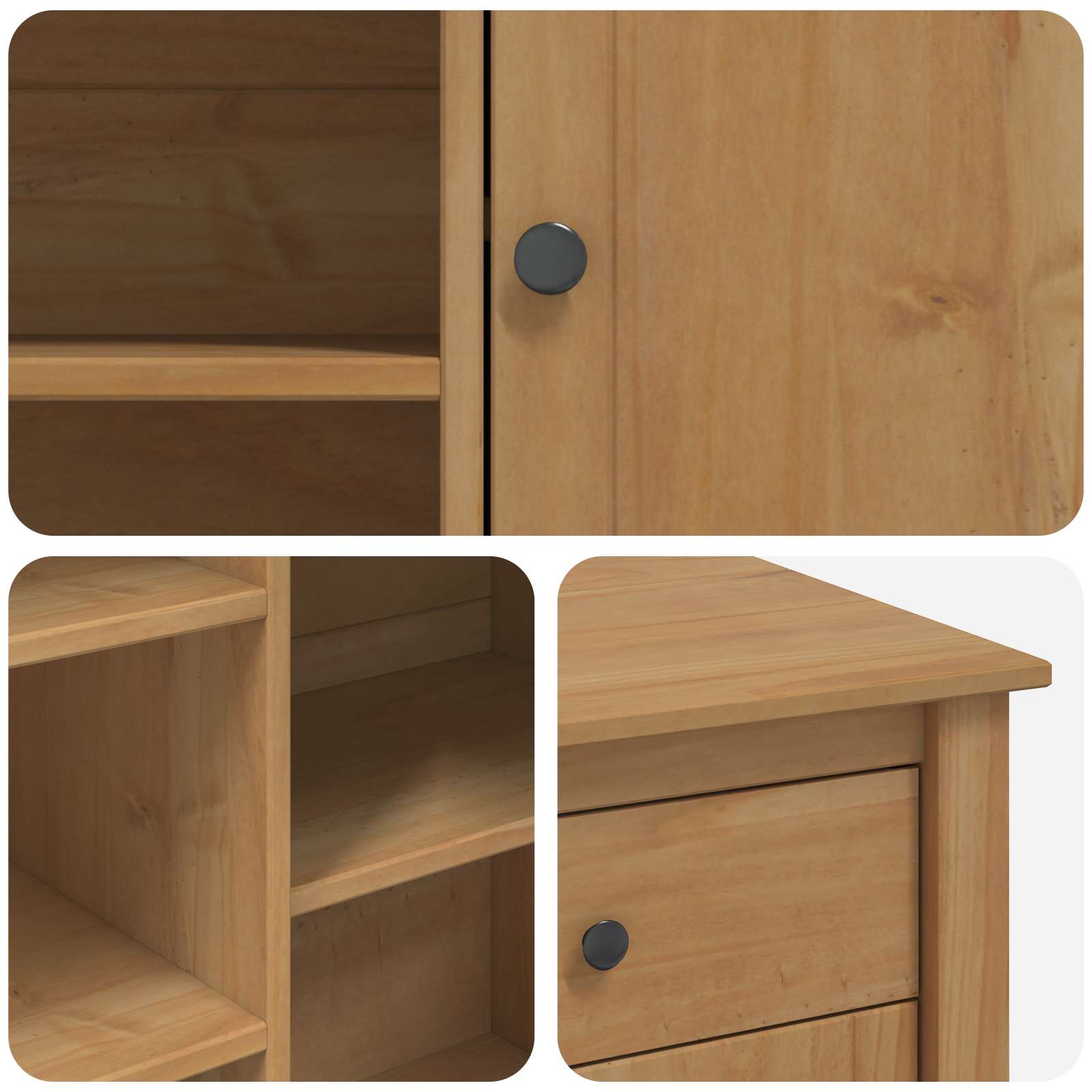 Καρότσι Κουζίνας PANAMA 2 pcs Κερί Μέλι 112 x 77 x 90 εκ - Pakobazaar