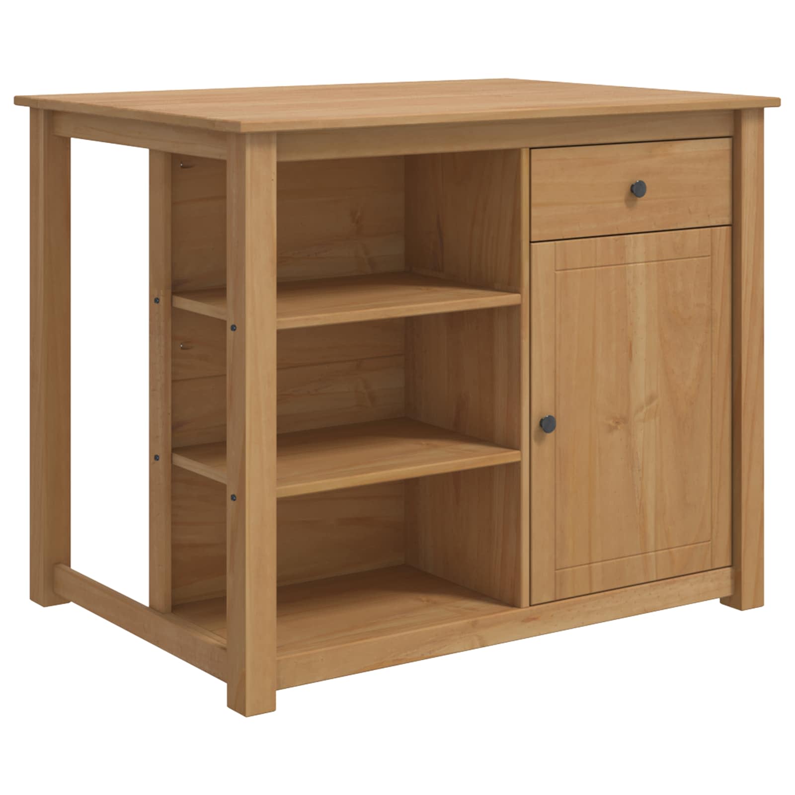 Καρότσι Κουζίνας PANAMA 2 pcs Κερί Μέλι 112 x 77 x 90 εκ - Pakobazaar