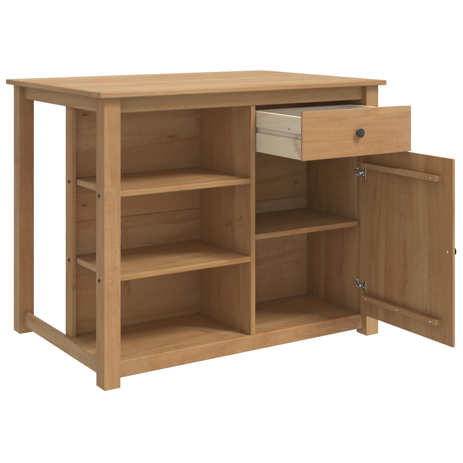 Καρότσι Κουζίνας PANAMA 2 pcs Κερί Μέλι 112 x 77 x 90 εκ - Pakobazaar