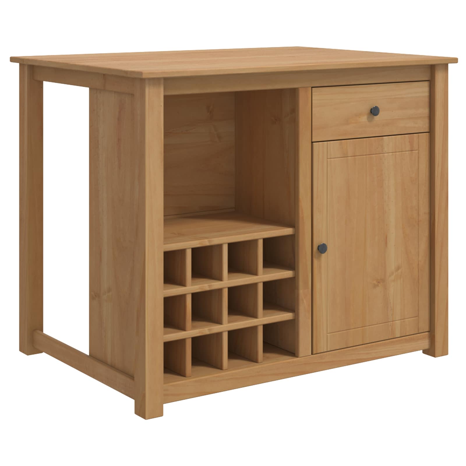 Καρότσι Κουζίνας PANAMA 2 pcs Κερί Μέλι 112 x 77 x 90 εκ - Pakobazaar