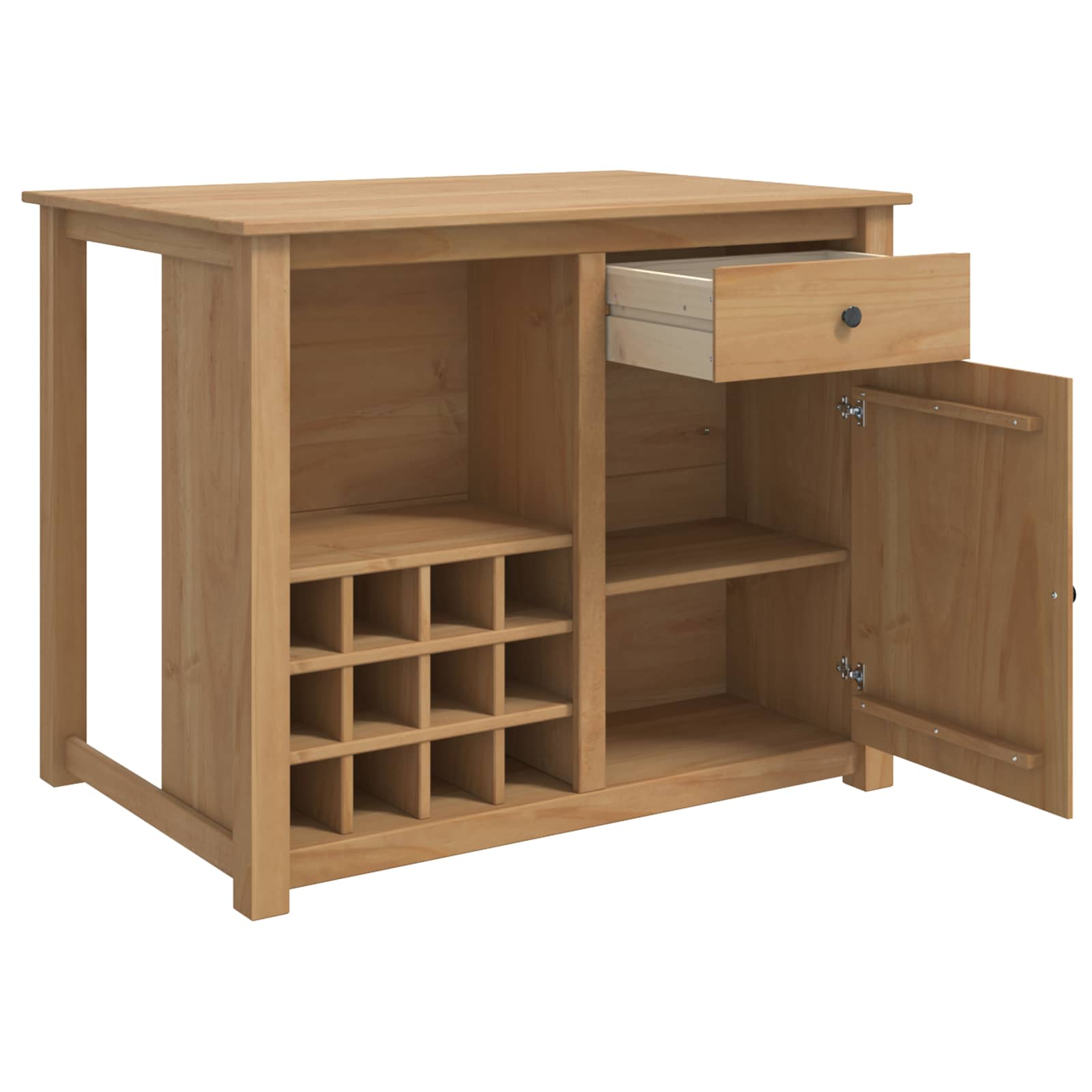 Καρότσι Κουζίνας PANAMA 2 pcs Κερί Μέλι 112 x 77 x 90 εκ - Pakobazaar