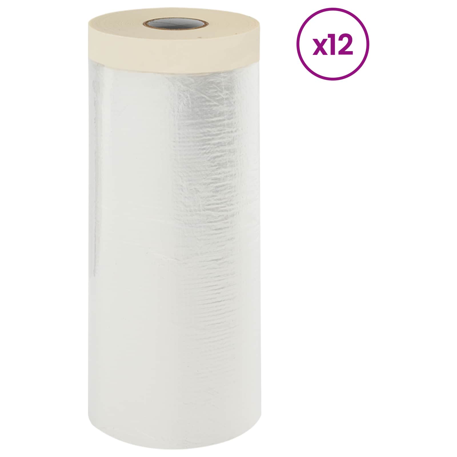 Φύλλο Σκόνης με Κολλητική Ταινία 12 pcs Διαφανές 110 x 3300 εκ - Pakobazaar