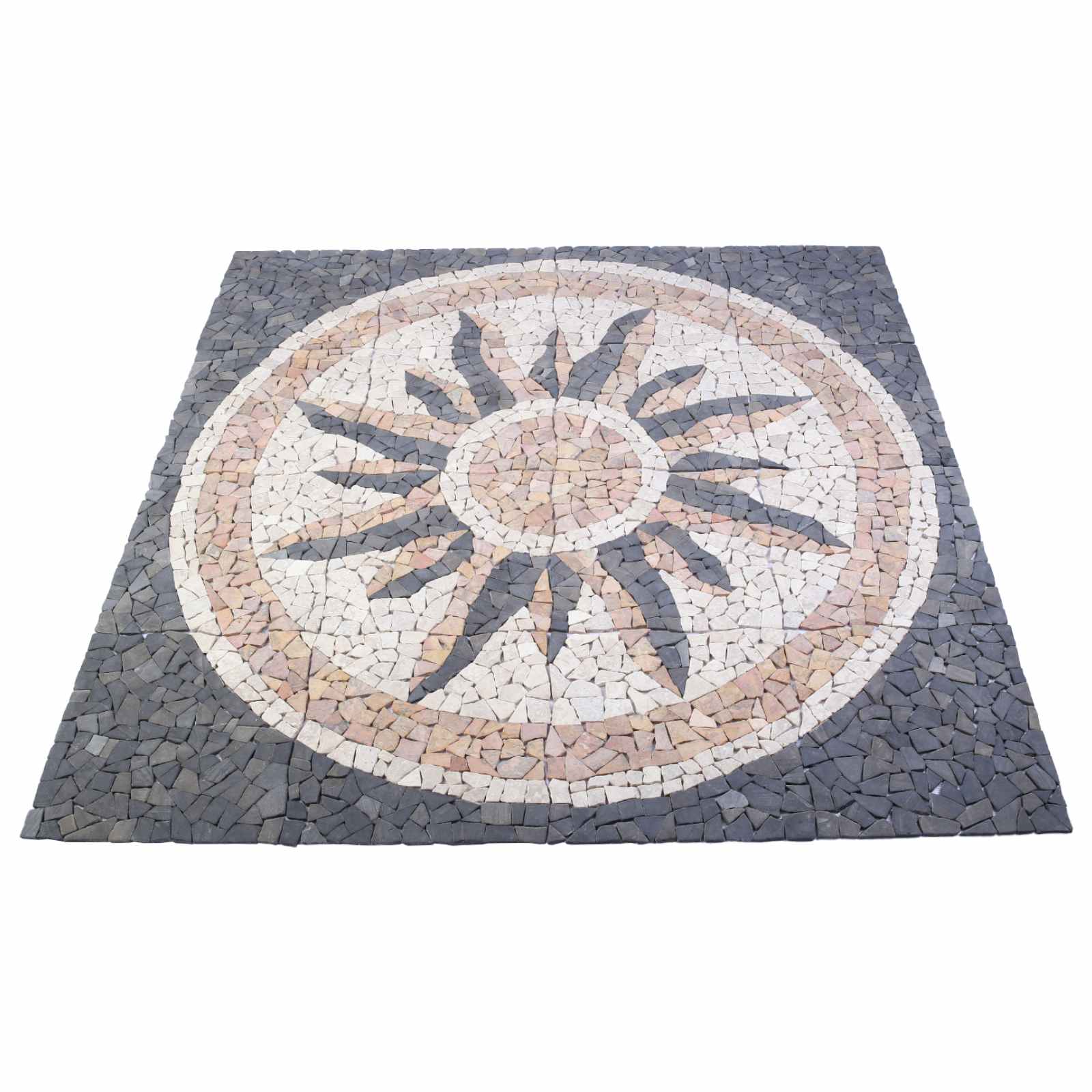 Μωσαϊκά Πλακάκια Ήλιος Πολύχρωμο 120 x 120 cm Μάρμαρο