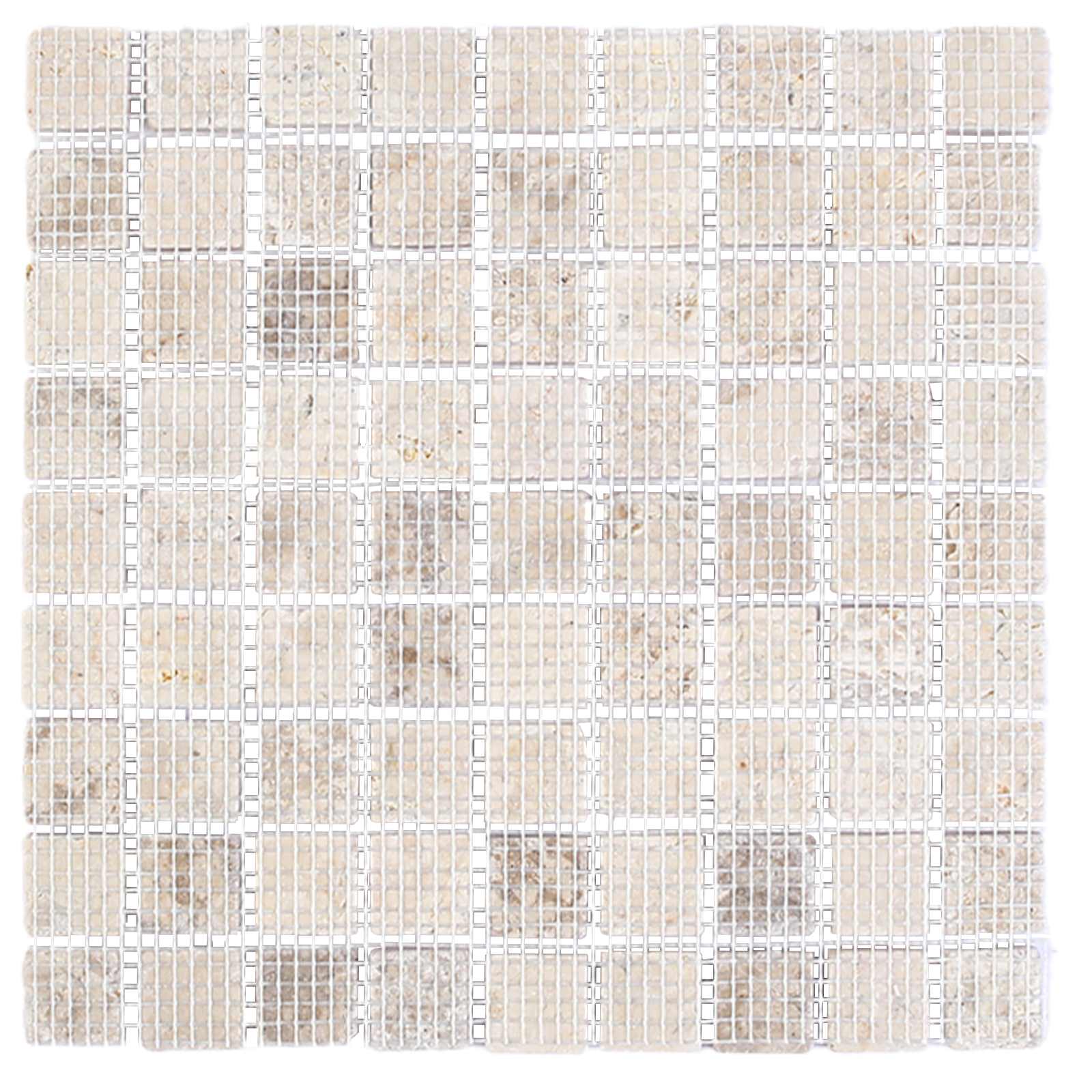 Πλακίδια Μωσαϊκού Κρεμ 30 x 30 cm Μάρμαρο