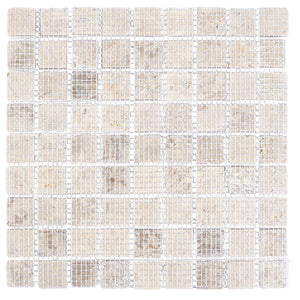 Πλακίδια Μωσαϊκού Κρεμ 30 x 30 cm Μάρμαρο - Pakobazaar