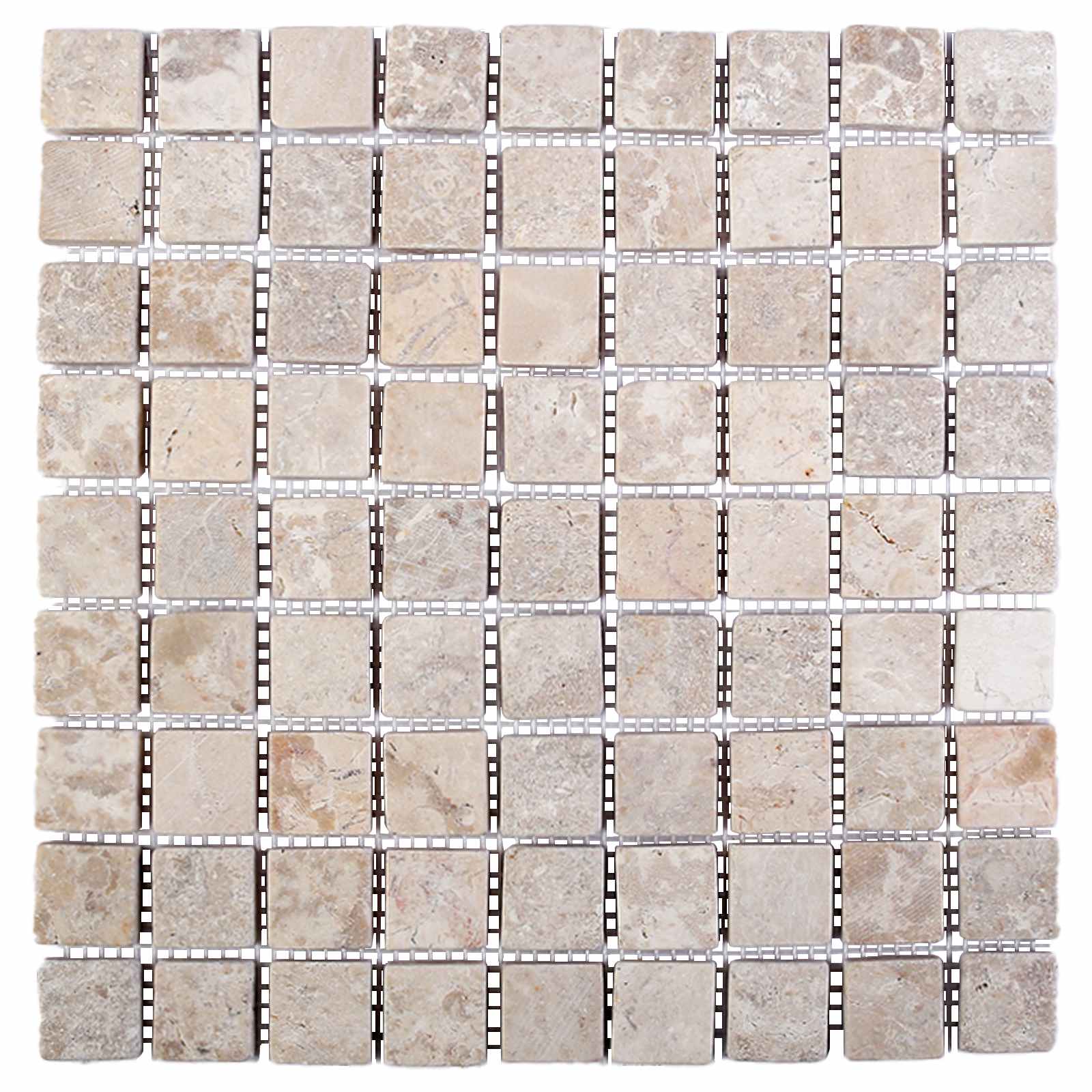 Πλακίδια Μωσαϊκού Κρεμ 30 x 30 cm Μάρμαρο