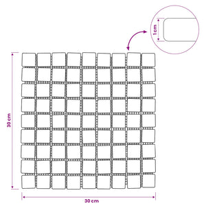 Πλακίδια Μωσαϊκού Κρεμ 30 x 30 cm Μάρμαρο - Pakobazaar