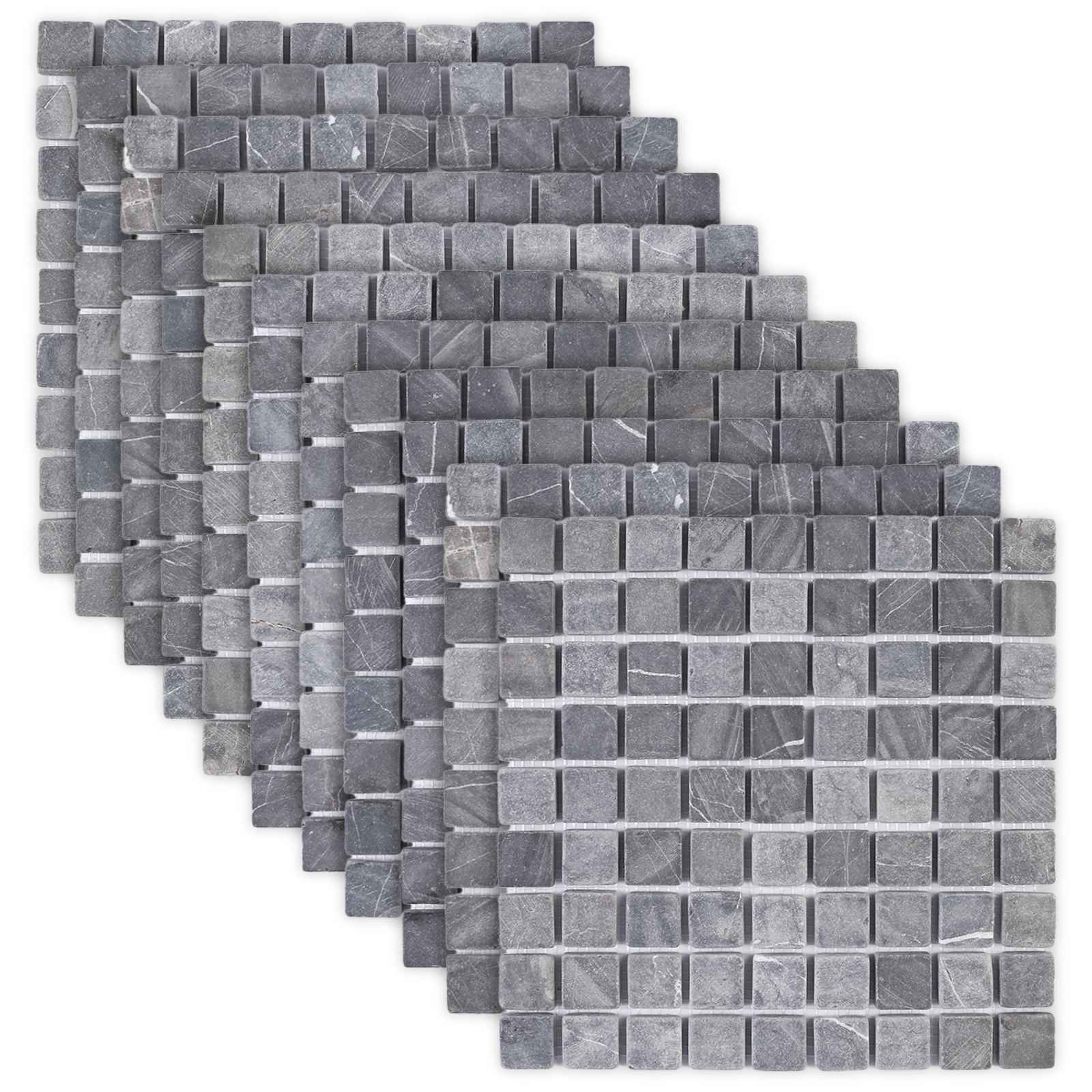 Πλακίδια Μωσαϊκού Γκρι 30 x 30 cm Μάρμαρο