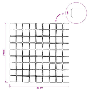 Πλακίδια Μωσαϊκού Γκρι 30 x 30 cm Μάρμαρο