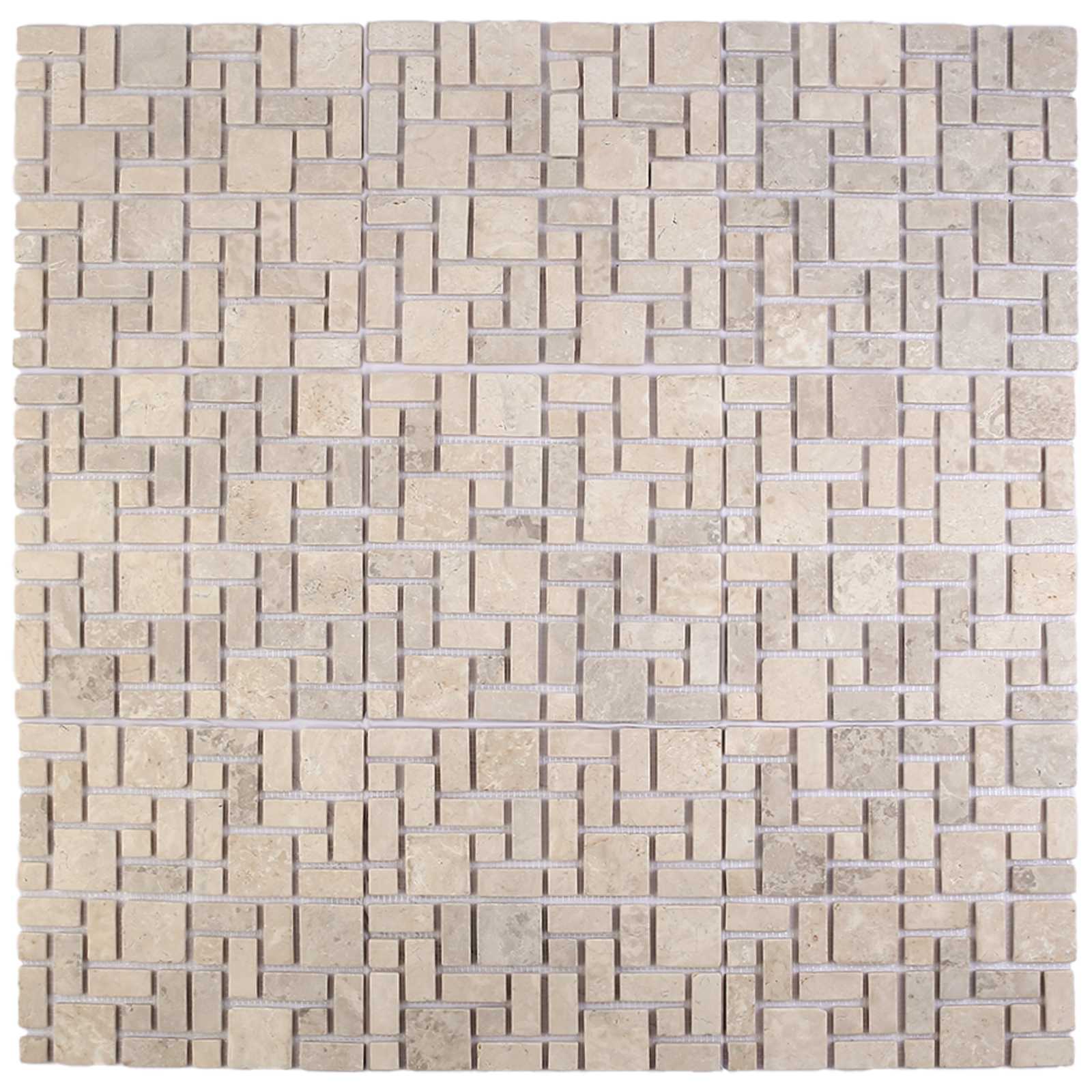 Πλακίδια Μωσαϊκού Κρεμ 30 x 30 cm Μάρμαρο