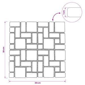 Πλακίδια Μωσαϊκού Γκρι 30 x 30 cm Μάρμαρο