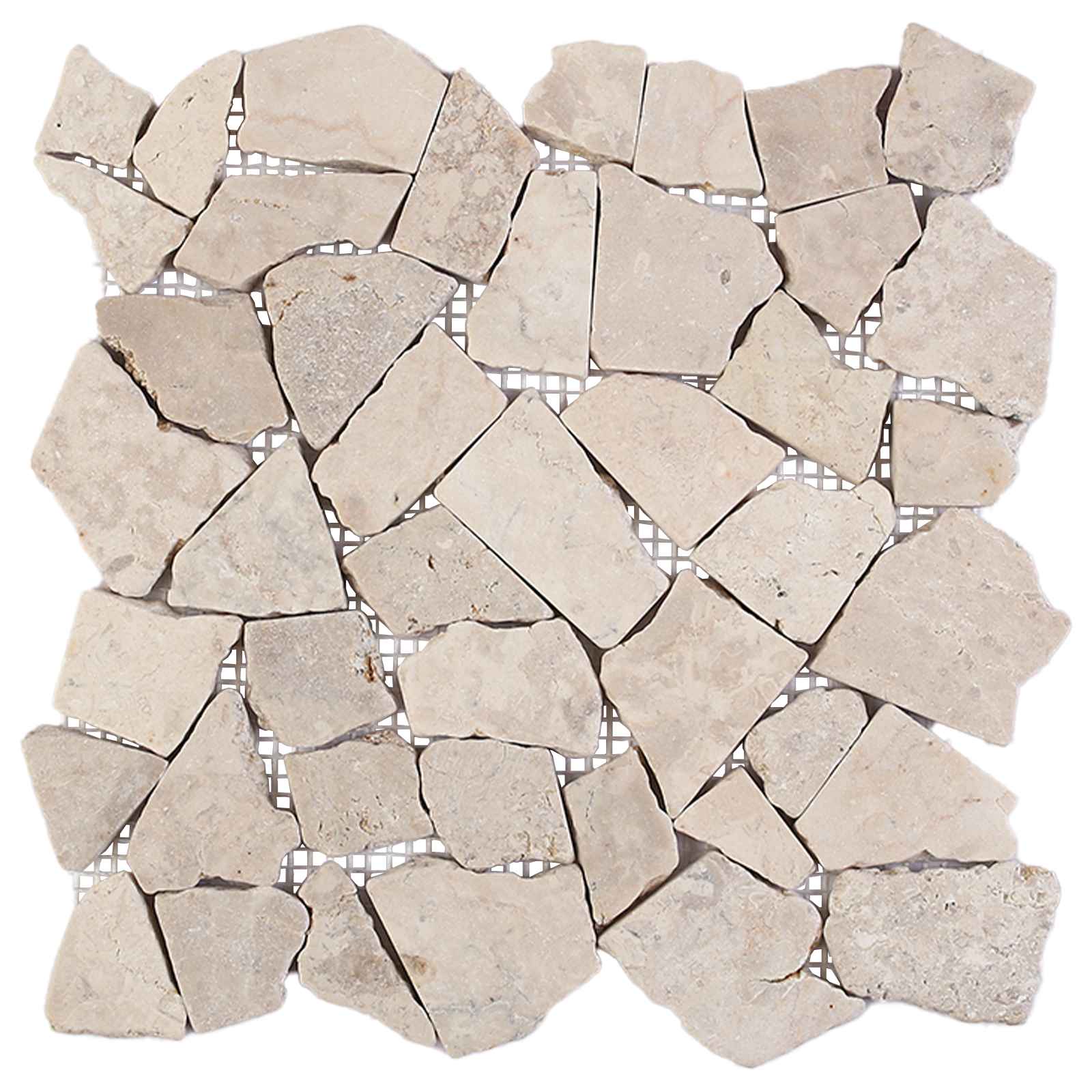 Πλακίδια Μωσαϊκού Κρεμ 30 x 30 cm Μάρμαρο - Pakobazaar