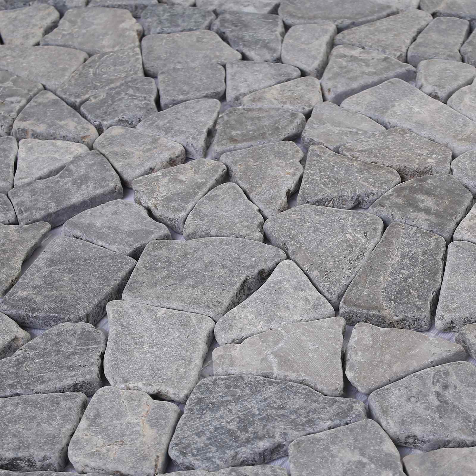Πλακίδια Μωσαϊκού Ανοιχτό γκρι 30 x 30 cm Μάρμαρο