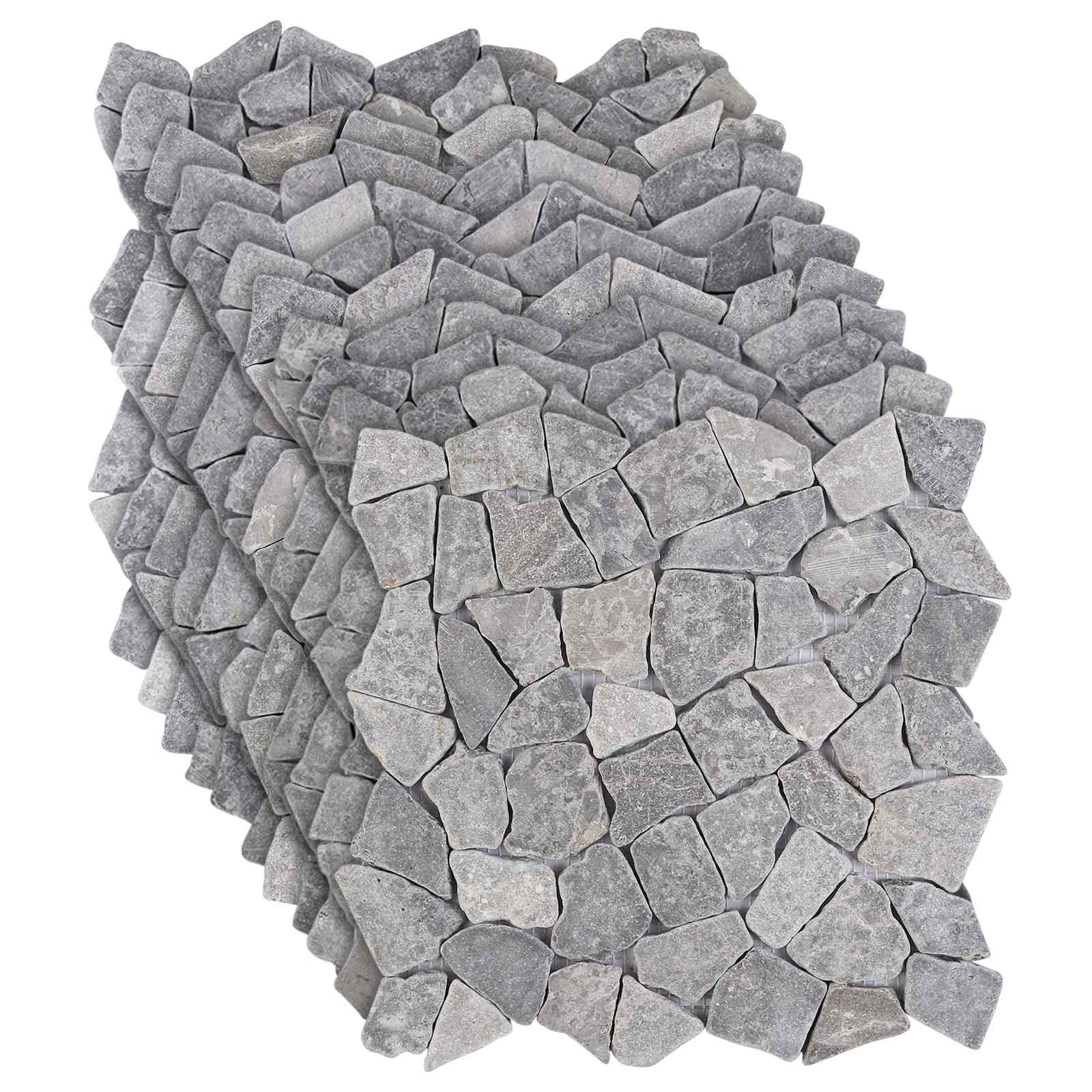 Πλακίδια Μωσαϊκού Ανοιχτό γκρι 30 x 30 cm Μάρμαρο
