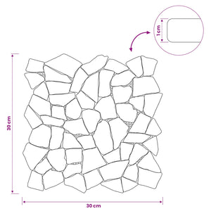 Πλακίδια Μωσαϊκού Κόκκινο 30 x 30 cm Μάρμαρο