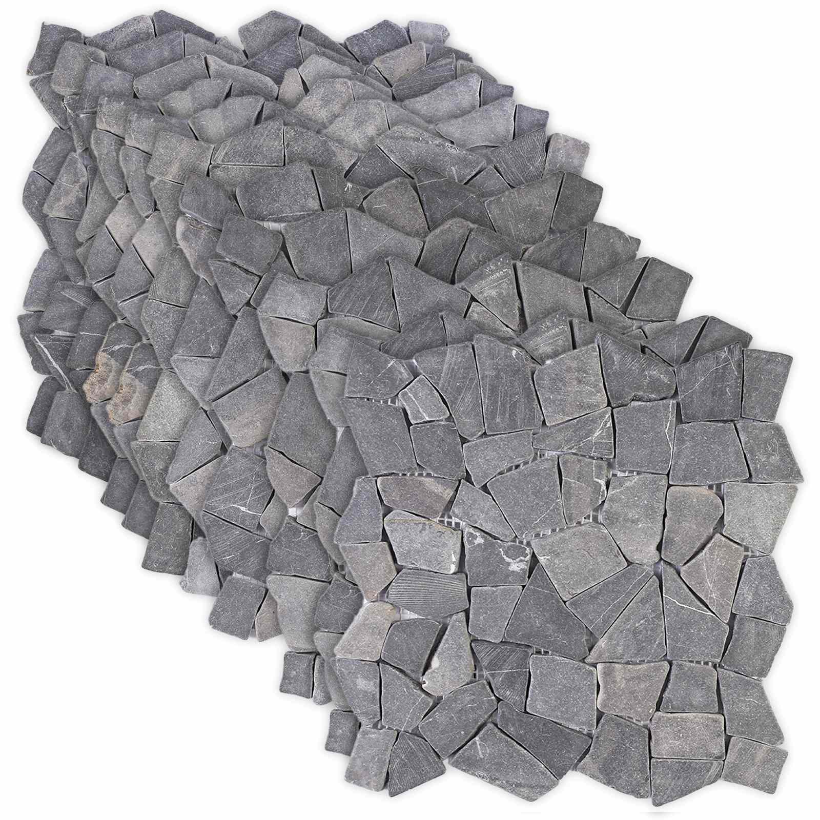Πλακίδια Μωσαϊκού Σκούρο Γκρι 30 x 30 cm Μάρμαρο - Pakobazaar