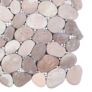 Πέτρες Pebble Μπεζ και Ανοιχτό Ροζ 30 x 30 cm Πέτρες Ποταμού