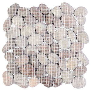 Πέτρες Pebble Μπεζ και Ανοιχτό Ροζ 30 x 30 cm Πέτρες Ποταμού