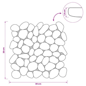 Πέτρες Pebble Μπεζ και Ανοιχτό Ροζ 30 x 30 cm Πέτρες Ποταμού
