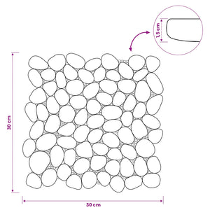 Πέτρες Pebble Γκρι 30 x 30 cm Πέτρες Ποταμού