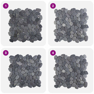 Πέτρες Pebble Γκρι 30 x 30 cm Πέτρες Ποταμού