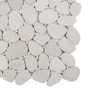 Πέτρες Pebble Λευκό 30 x 30 cm Πέτρες Ποταμού