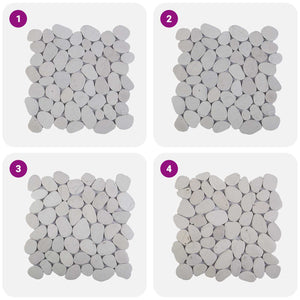 Πέτρες Pebble Λευκό 30 x 30 cm Πέτρες Ποταμού