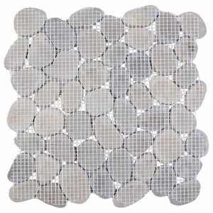 Πέτρες Pebble Γκρι 30 x 30 cm Πέτρες Ποταμού - Pakobazaar