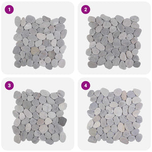Πέτρες Pebble Γκρι 30 x 30 cm Πέτρες Ποταμού - Pakobazaar